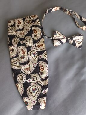 Silk Cumberbun And Matching Tie